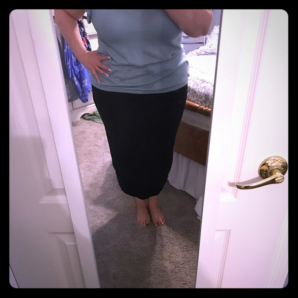 Black Midi Pencil Skirt Size XL EUC